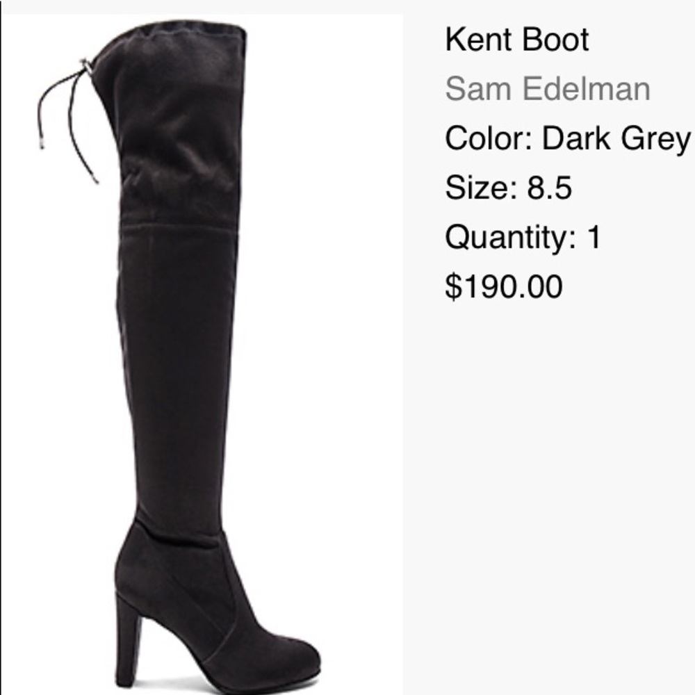 NWOT Sam Edelman Black Heeled Boots